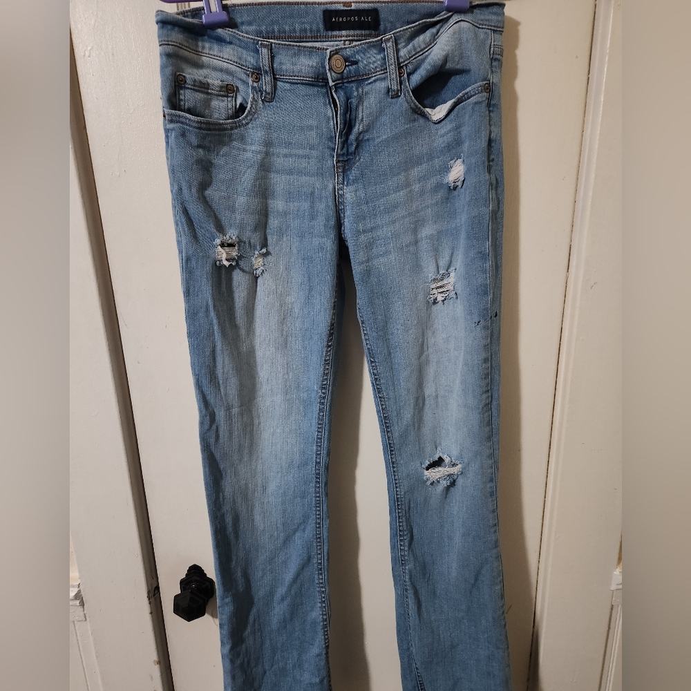 Size 8 destroyed Aeropostale Boot Cut jeans